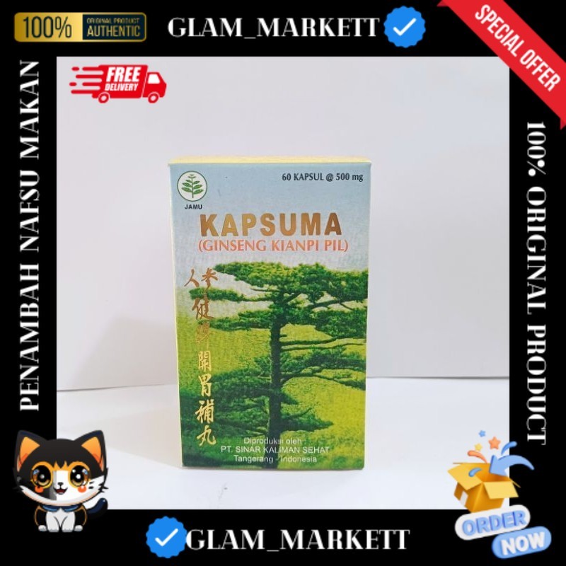 

PROMO GUNCANG 7.7 SALEEE !!! Ready Stok Siap Kirim kapsuma Kapsuma (Ginseng Kianpi Pil) 60 Kapsul original produkkianpi Original Produk ~Glammarkettt