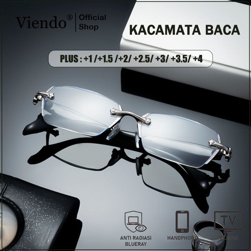 Viendo Kacamata Baca Plus Anti Radiasi Blueray Pria Wanita
Rimless Kaca Mata Optik 228