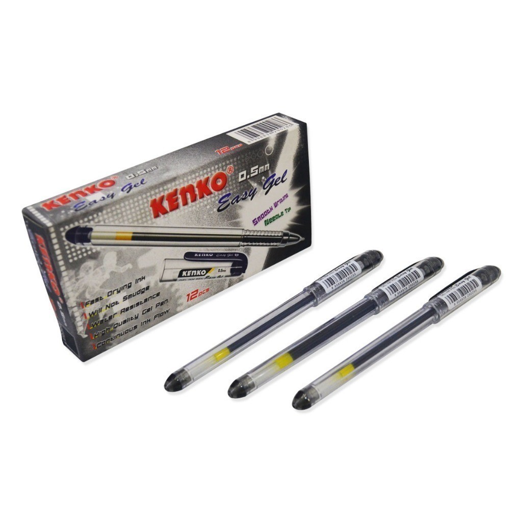 

Pulpen Ballpoint Gel 0.5mm Kenko Easy Gel Pena Ink Gel 0.5mm