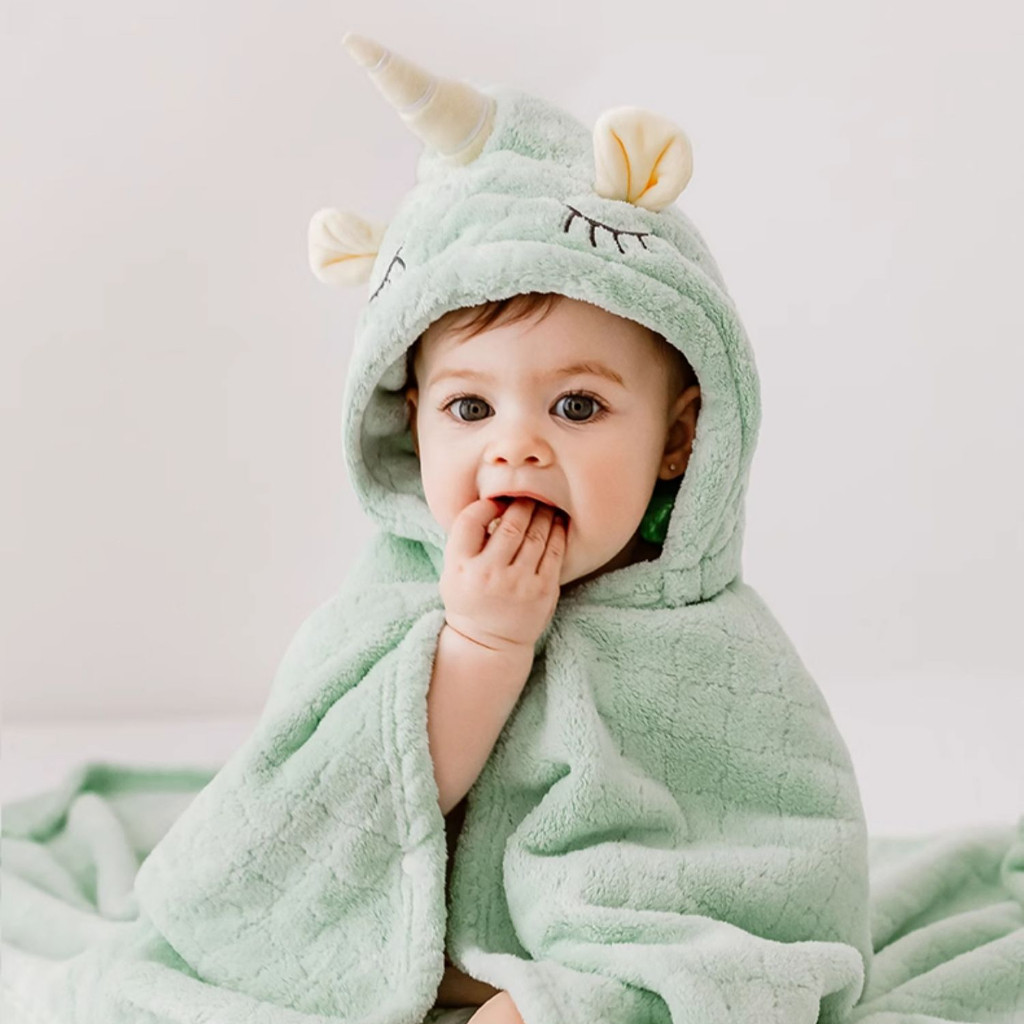 NEW Handuk Mandi Bayi Penyerap Cepat, Jubah dengan Tudung untuk Bayi Baru Lahir PREMIUM