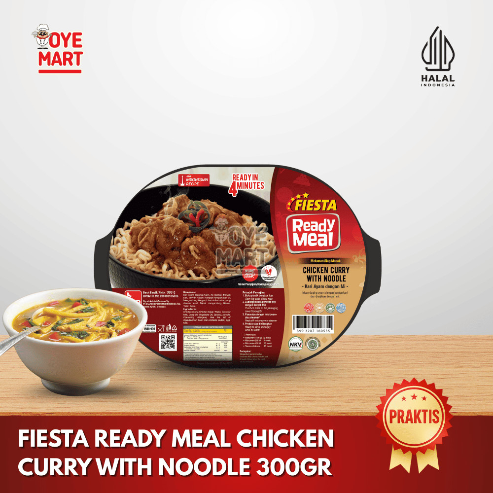 

FIESTA READY MEAL CHICKEN CURRY WITH NOODLES 320GR / MIE AYAM KARI