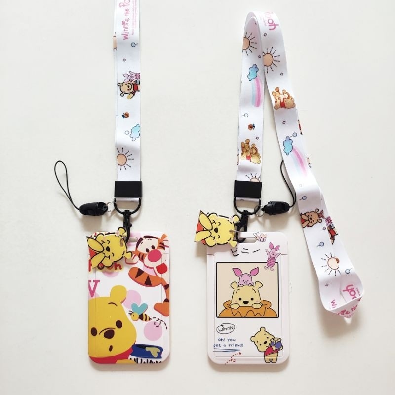

ID Card Holder Name Tag Lanyard / Kalung Wadah Kartu Identitas Lucu Cute Winnie the Pooh
