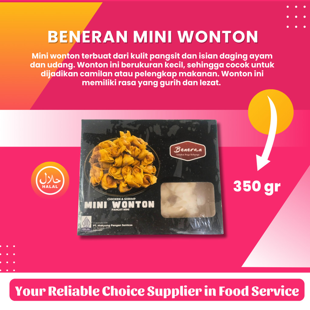 

Beneran Mini Wonton Beneran Mini Wonton 350 gr