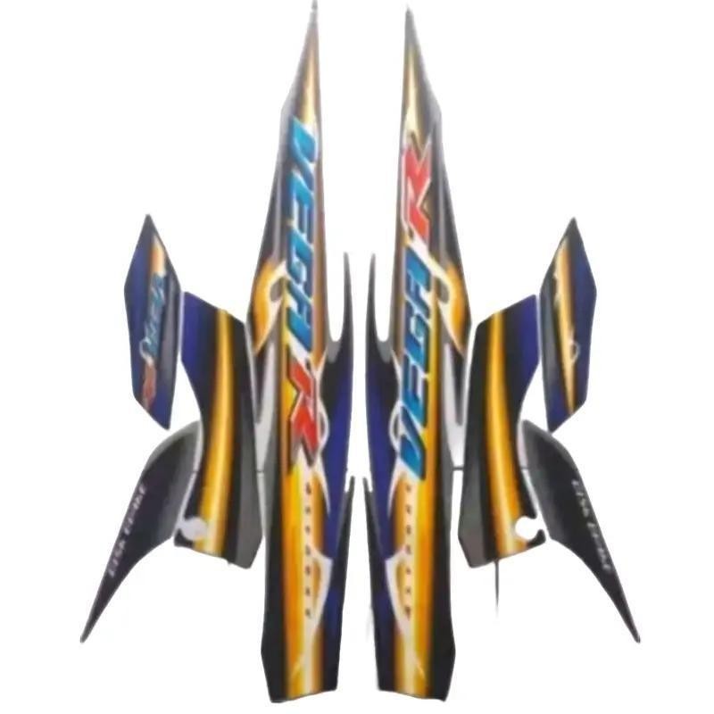 Stiker Striping Motor Yamaha Vega R 2007 Silver Biru Full Body Motorcycle striping vega r lama