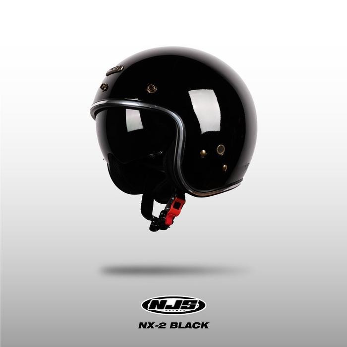 NJS NX-2 SOLID (FREE PET) - Helm Retro | NJS Retro | Helm Bogo | NJS Bogo | Bogo Polos | NJS ORI | S