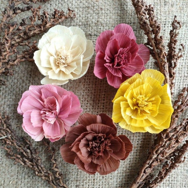 bunga klobot Peony tali bunga kering, klobot jagung, bunga jagung, grosir bunga klobot