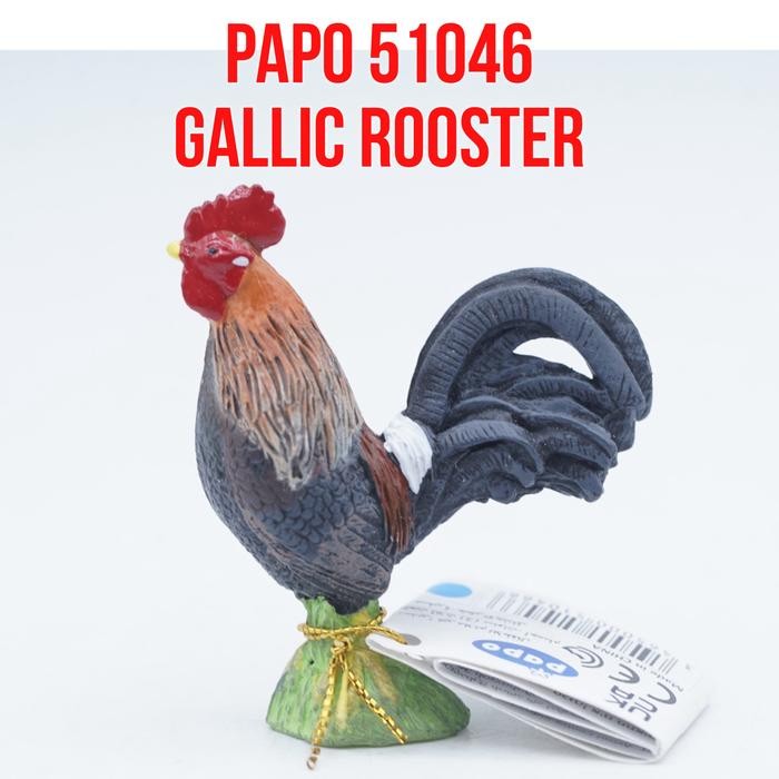 PAPO 51046 Gallic Rooster Chicken Ayam Jago Galia Jantan Coq Gaulois Mainan Figure Binatang Miniatur