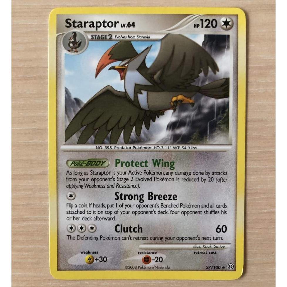 Staraptor 27/100 Rare Pokemon TCG Card Charizard Gyarados Venusaur Ex