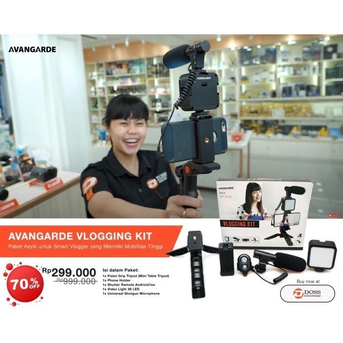 Avangarde vlogging kit combo 5 item for video vlogging 01LM