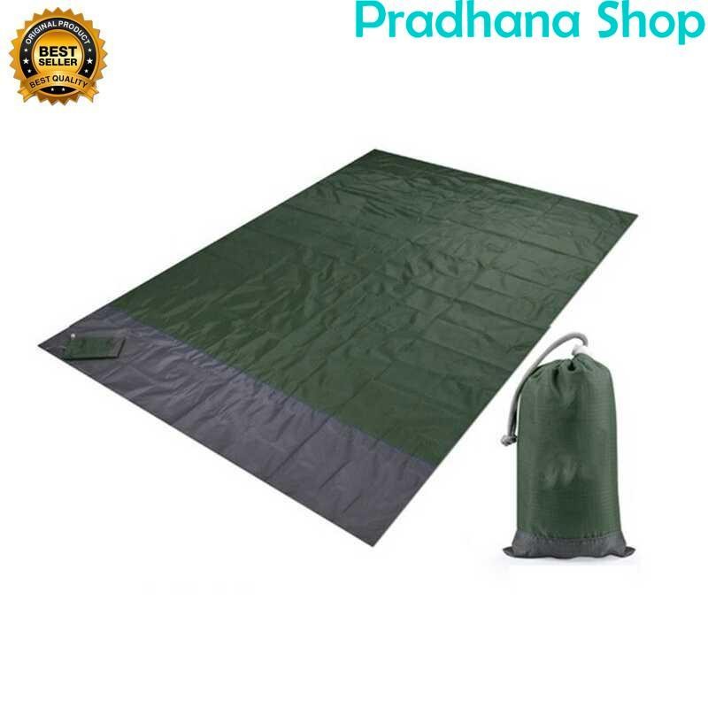 Tikar Matras Alas Duduk Plastik Lipat Waterproof Mat Hijau 200 x 210cm
