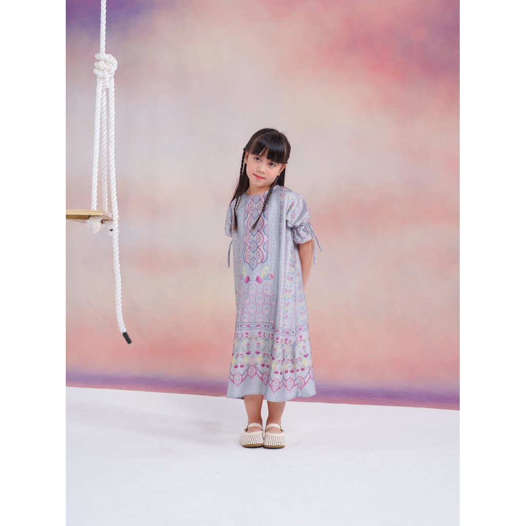 Aleza - Kelsey Dress Blue - Setelan Dress Anak Perempuan