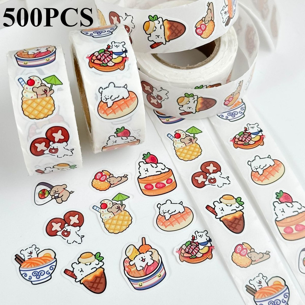 

500PCS/Roll Cute Maltese Stickers Line Dog Cartoon Decals DIY Waterproof Notebook Phone Bike Suitcase Bike Helmet Guitar Kid Toy