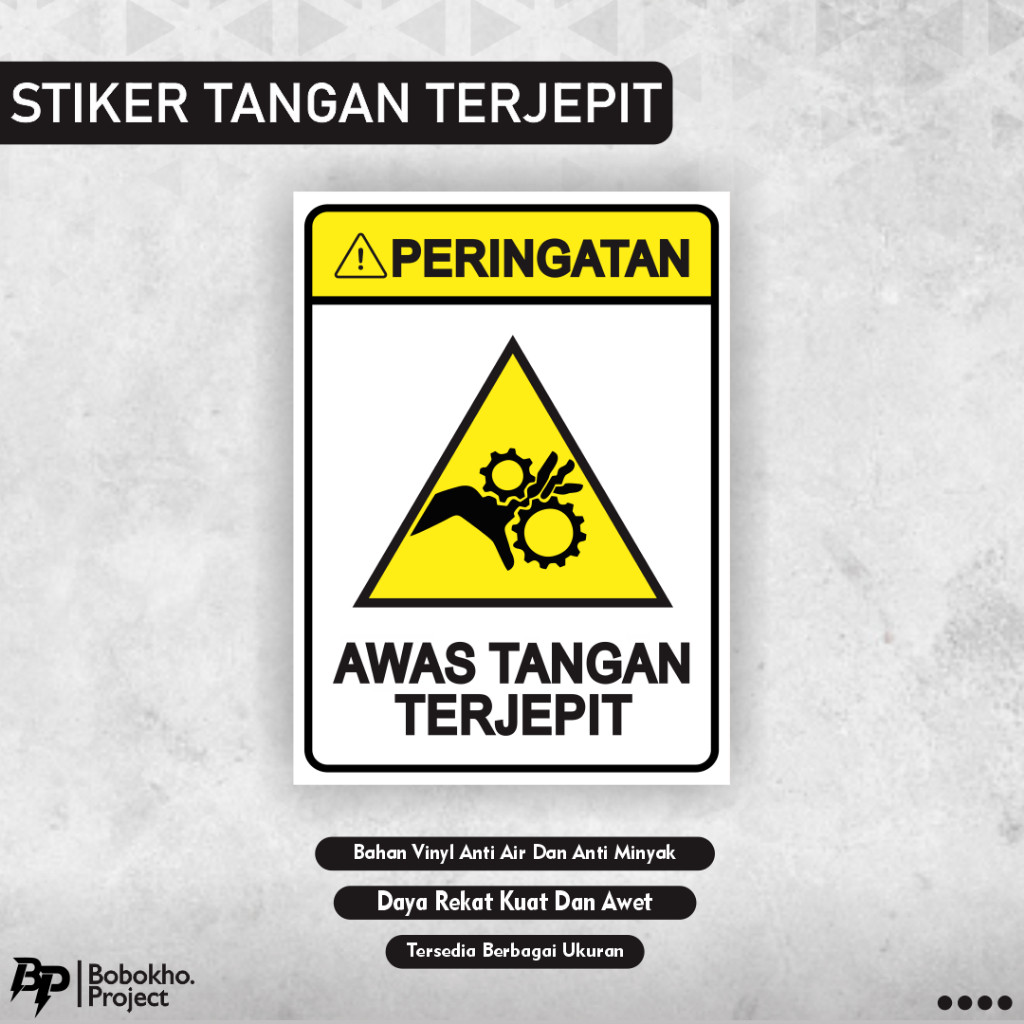 

Stiker Peringatan Awas Tangan Terjepit / Sticker Awas Tangan / Sticker Safety