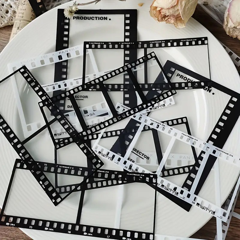 

15 Sheets Of Transparent Retro Adhesive Collage Hand Account Decoration Material Sticker Pack, Album Scrapbooking Decor Supplies