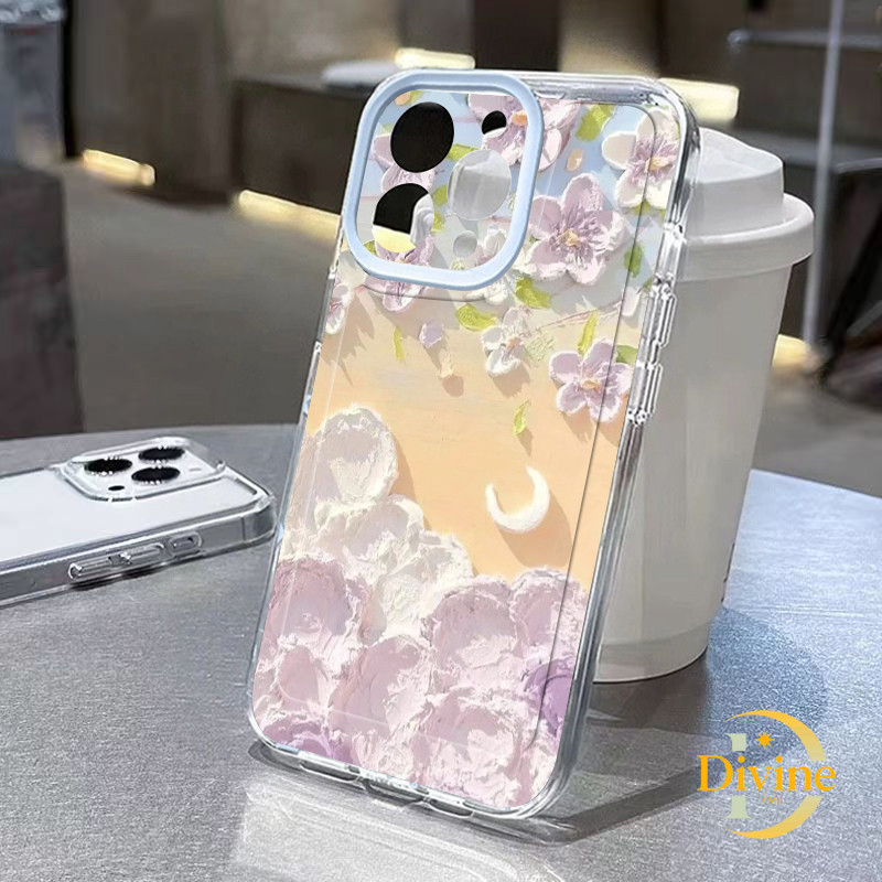 Case untuk IPhone 15 Pro Max 11 12 13 14 Pro Max X XR XS Max 7Plus 8Plus Casing ponsel Lukisan cat m