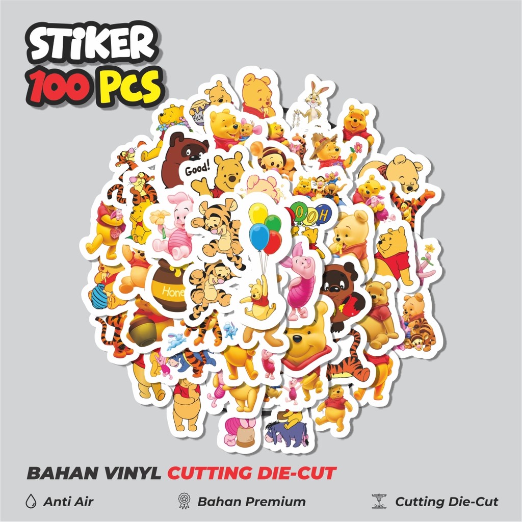 

Terbaru! 50 pcs Sticker Kartun Lots-o Hugin's StellaLou Pooh Bear Sticker Dekorasi Lucu Kreatif untuk Notebook, Skateboard, HP