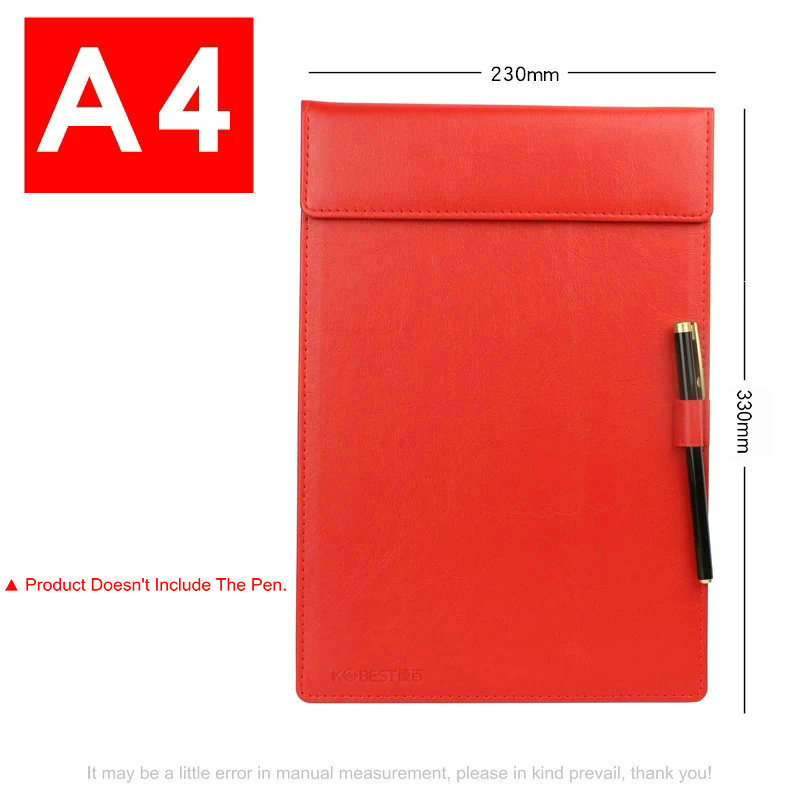 

High Quality Magnetic Clipboard A5 Faux Leather Writing Pad A4 Restaurant Menu Holder Sturdy Hard Writing Board A6 Paper Holder