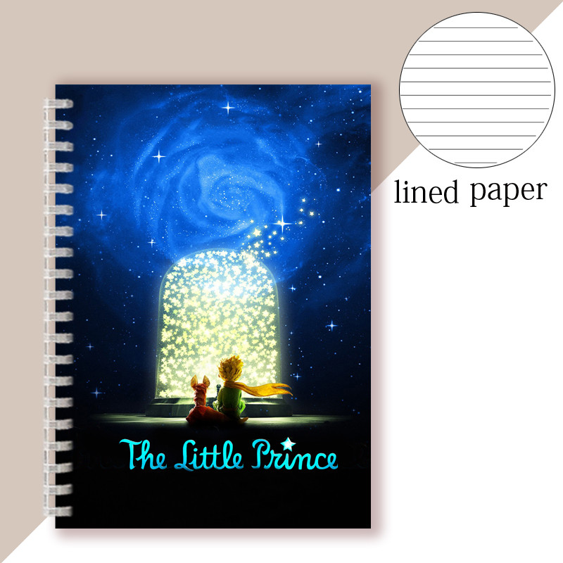 

Movie The Little Prince Spiral Notebook Binder Ring Sket Note Book Le Petit Prince Fox Flower Rose Drawing Art Quote Figurine