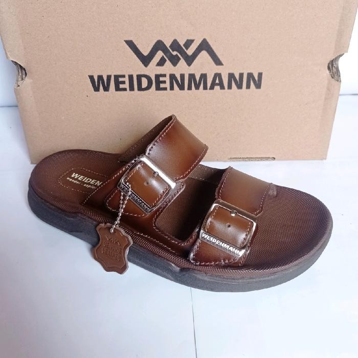 Weidenmann BM 902 Original Sandal Kulit Casual Pria - Kopi - Kopi, 39