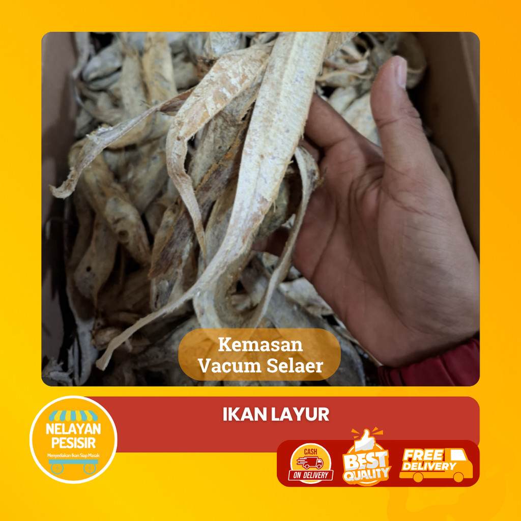 

Ikan Asin Layur Cop Kering Gurih Higienis Asli Produksi Tanjung Balai