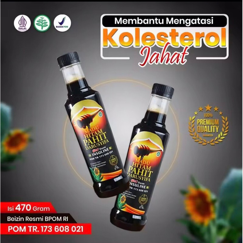 

Madu Hitam Pahit Plus Daun Insulin Darusyifa 470g / Kazu Mart 2