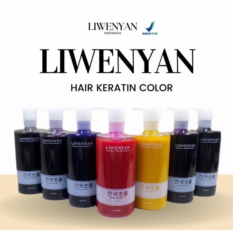 [ASLI]BPOM Cat Rambut Viral LIWENYAN ORIGINAL Intense Colors Shampo | Hadir Dengan 9 Varian Warna LI