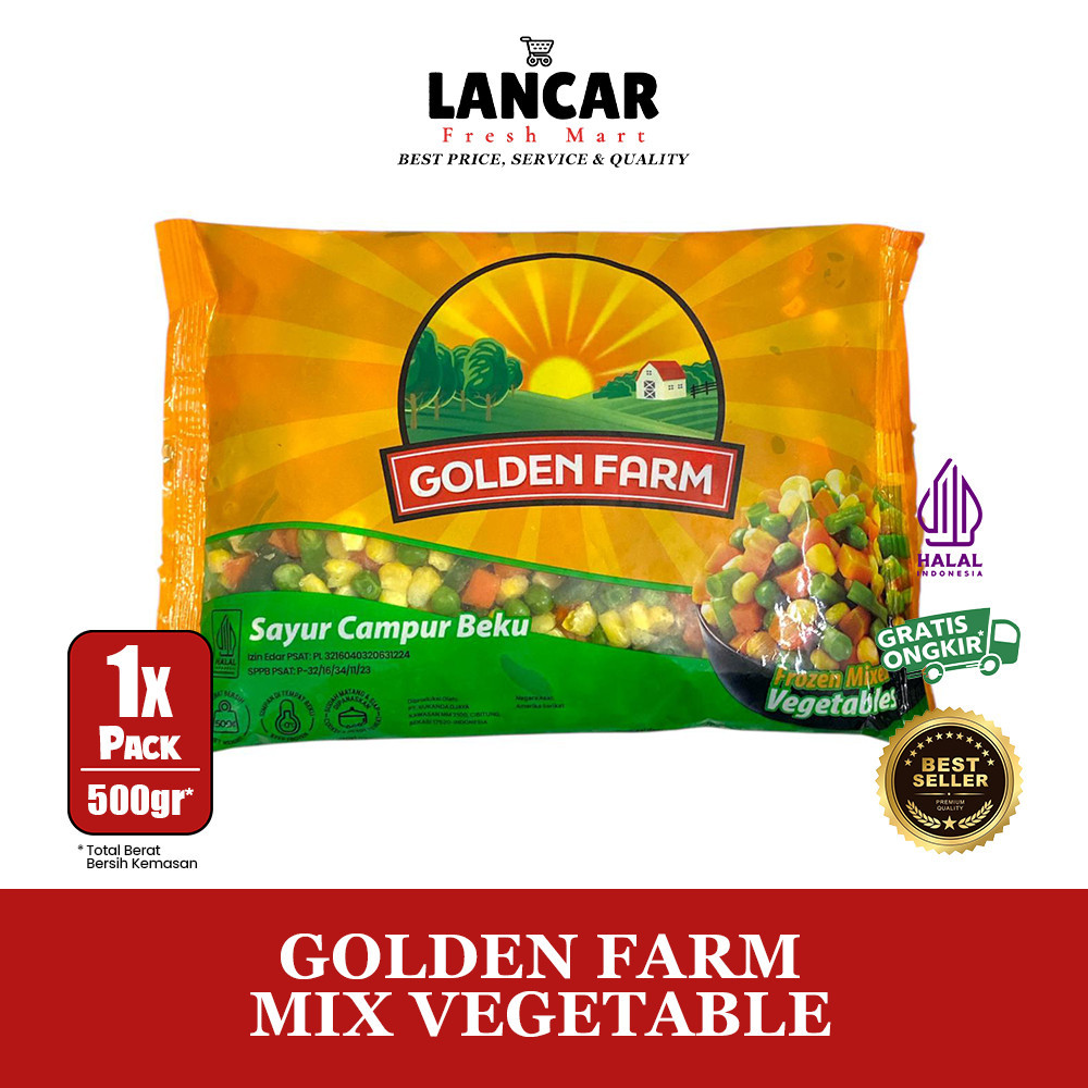 

GOLDEN FARM MIX VEGETABLES / SAYURAN BEKU 500GR