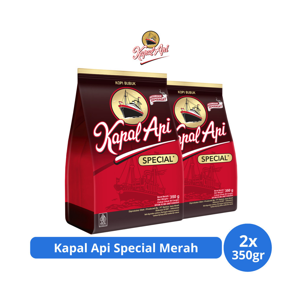 

Kapal Api Special Merah 350gr x 2 Pcs Kopi Pilihan