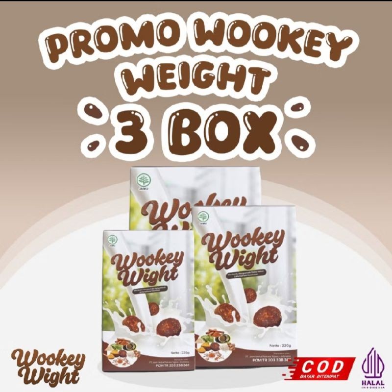 

Susu wookey weight - 3 Box Susu penambah berat badan alami dan original