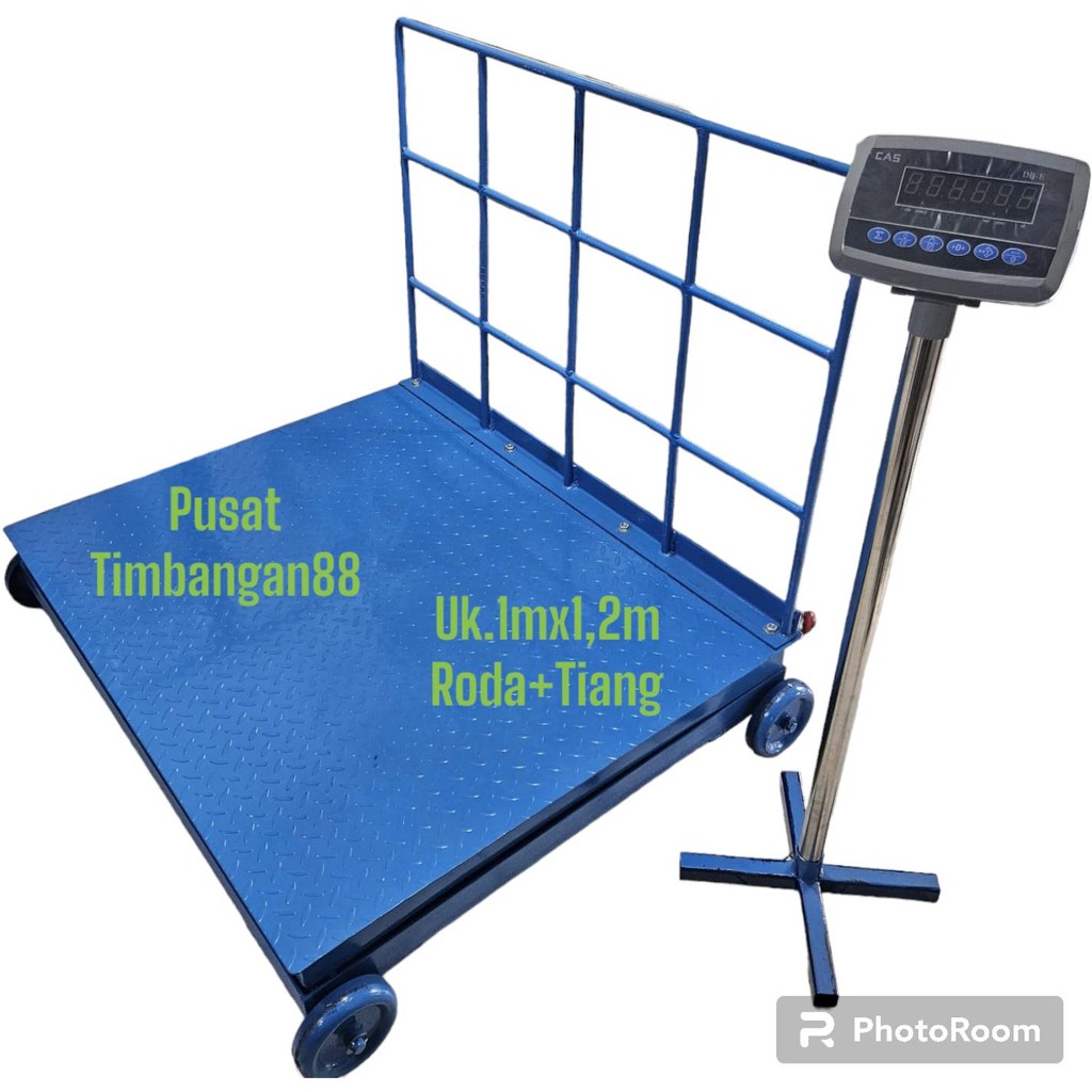 floor scale + roda CAS DBE 1mx1,2m 500kg-2ton/timbangan lantai 2ton