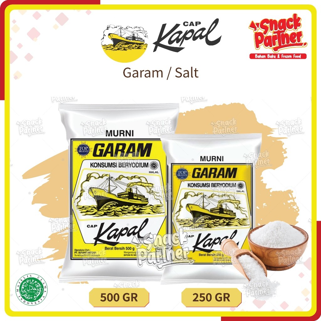 

CAP KAPAL - GARAM 250 / 500 GR - Salt Dapur Masak Beryodium