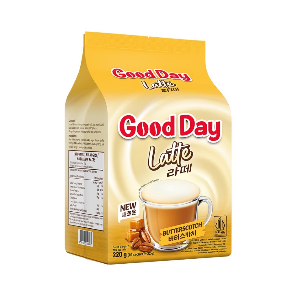 

Good Day Latte Butterscotch Kopi Instant Serbuk 10 Sachet