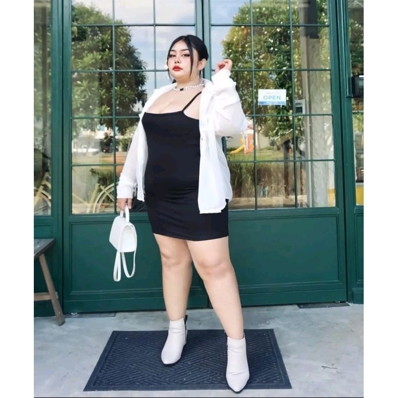 LOLY DRESS TANKTOP SINGLET BODYCON STRETCH BAJU DALAM SEXY WANITA MURAH UKURAN STANDAR JUMBO 80-100K