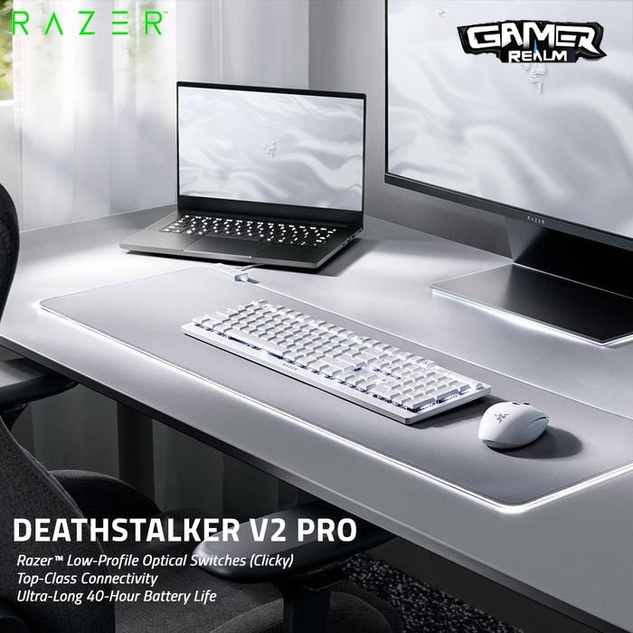 Razer DeathStalker V2 Pro White Wireless Gaming Keyboard