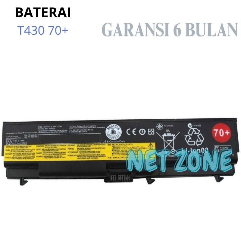 Baterai Battery Laptop T430 T410 T420 T510 70+ -NZONE
