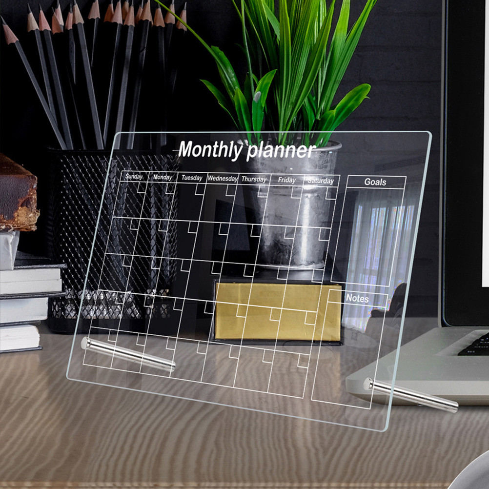 

Desk Dry Erase Board Multi Function Memo Acrylic Note Board Home Office Writing Planner Whiteboard Presentation Supplies