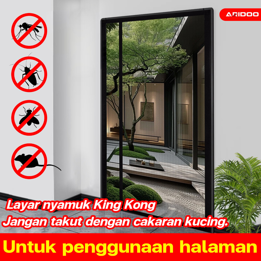 Tirai Magnet Premium Mesh Tidak mudah terbakar/ Tirai Pintu kamar /Tirai anti nyamuk Tirai Pintu Mag