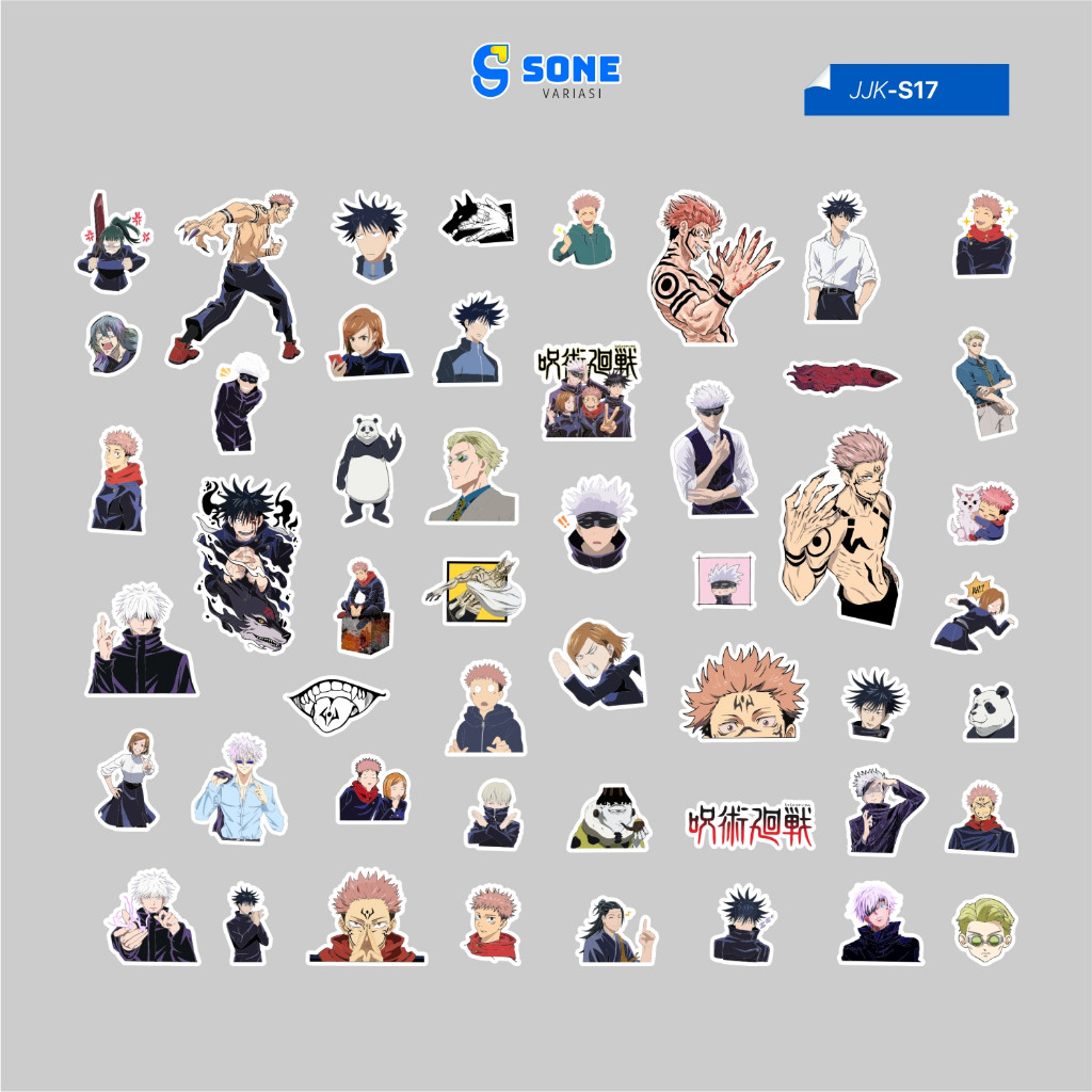 

Stiker Anime Jujutsu Kaisen Paper Vinyl Waterproof Sticker Laptop Thumbler Case Handphone Helm