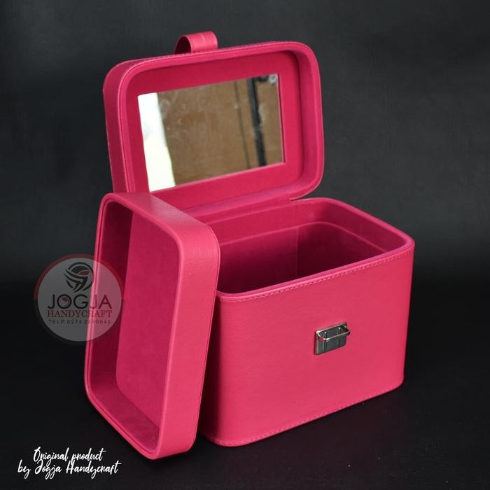 Super Hardcase Beautycase / Kotak tempat makeup / Tas kosmetik & Hena - Coklat Polos