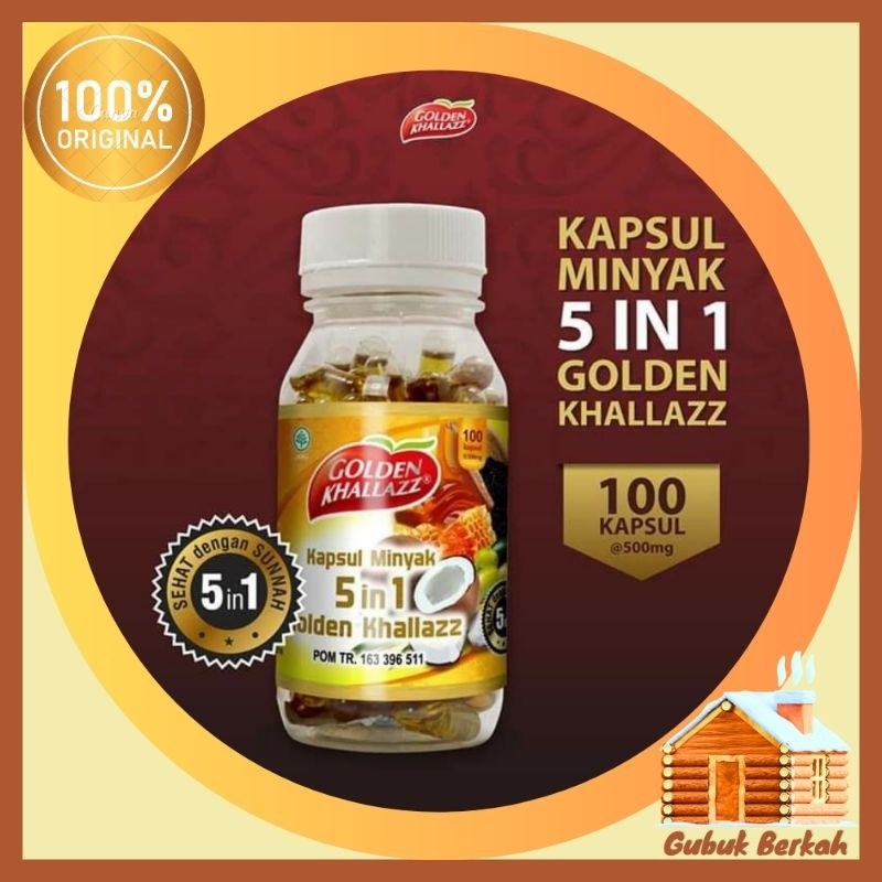 

5 IN 1 100 Kapsul Habbat Plus GOLDEN KHALLAZZ | Meningkatkan Imunitas | Mencegah batuk, pilek, asma, bronchitis, TBC, dll - Original