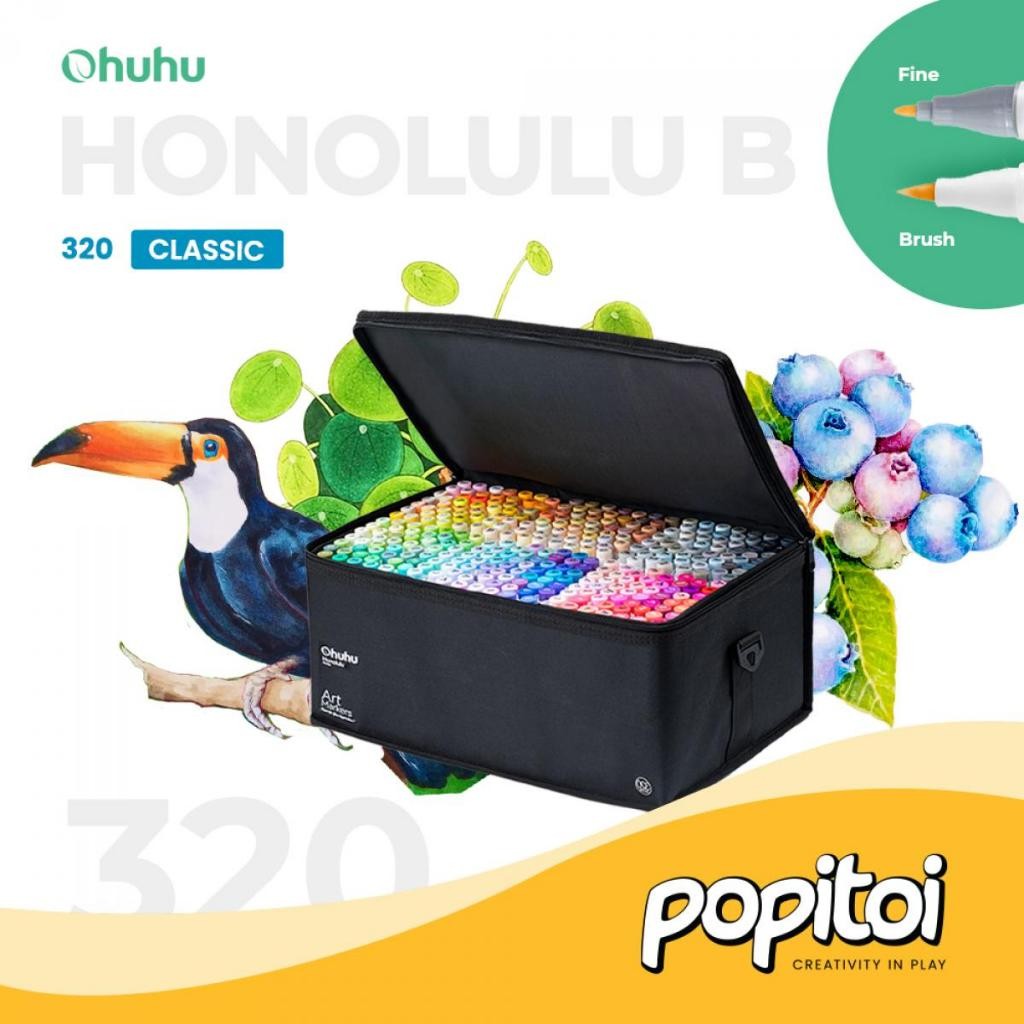 

Ohuhu Honolulu B 48 72 104 120 216 320 Alcohol Art Marker Color Dual Tip BRUSH and FINE Alcohol Water Color Acrylic Art Marker Spidol Warna Gambar Manga Anime Alkohol new