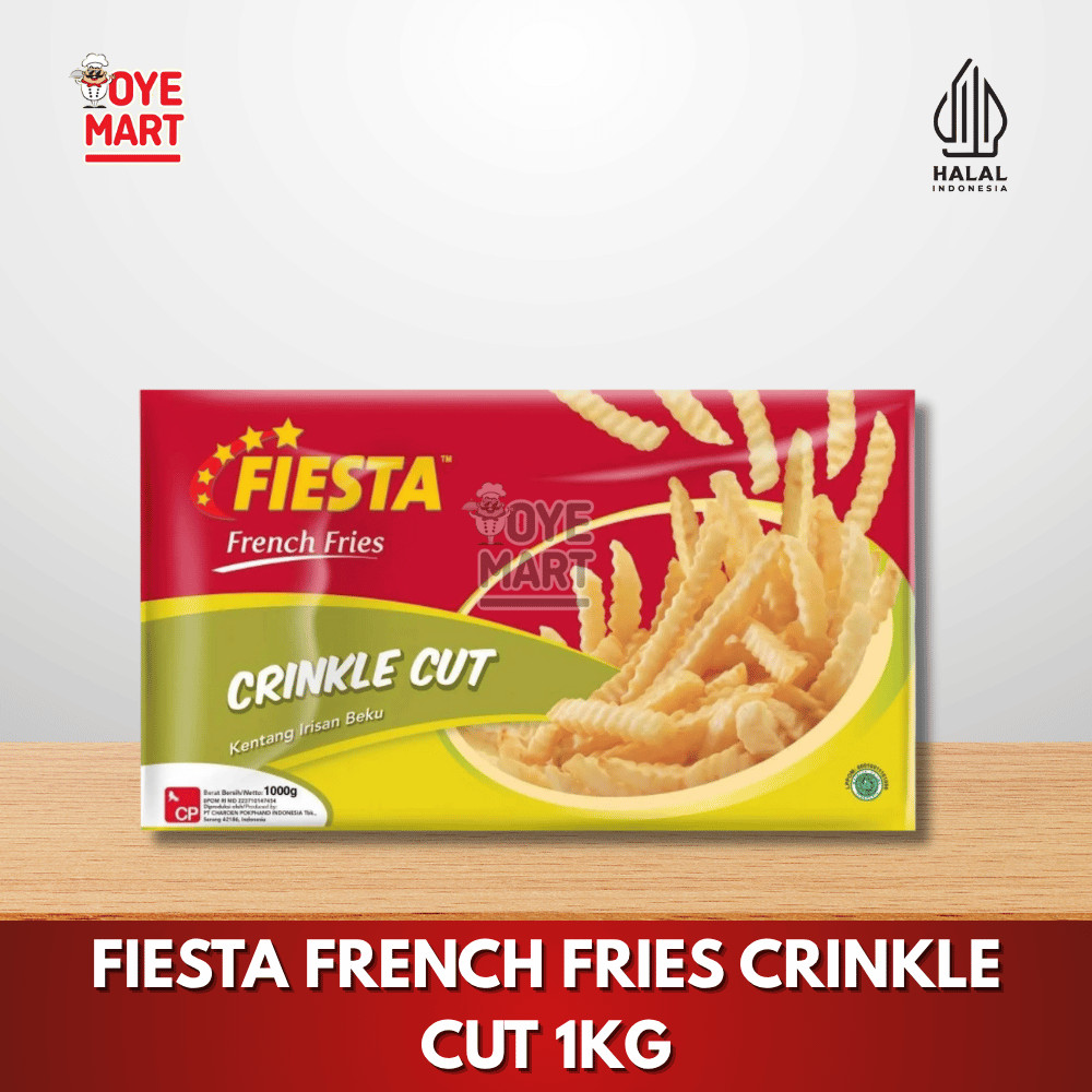 

FIESTA FRENCH FRIES CRINKLE CUT 1KG / KENTANG GORENG BEKU