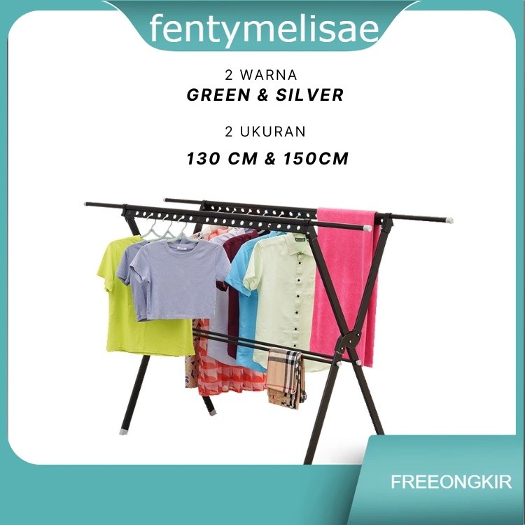 fentymelisae  Jemuran Baju Lipat Rak Jemuran Portable Serbaguna Jemuran Baju Lipat Clothes Rack - Dr