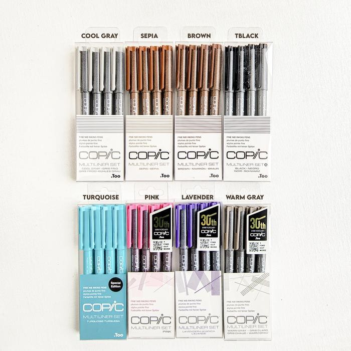 

Promo Copic Mutiiner Set 4pcs Fine Nib Inking Pens - Coo Gray