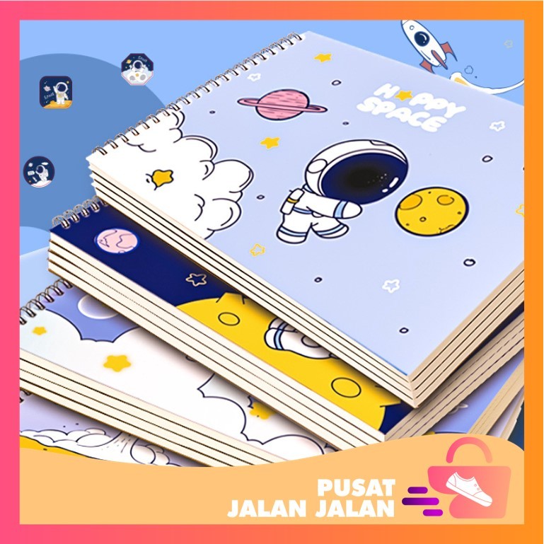 

PJJ - S6132 Buku Gambar Anak Balita / Buku Menggambar Painting Book Kids / Drawing Book Ring Kartun / Sketch Book Motif Karakter