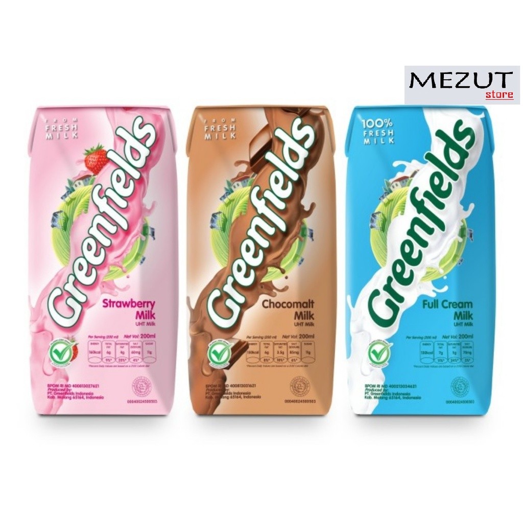 

Susu UHT Greenfields 200 mL (isi 32 pcs)