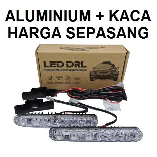 Lampu DRL LED model Fortuner 6 Titik Mata Tembak Sorot Mobil Motor - DRL Fortuner
