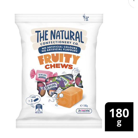 

The Natural Confectionery Co. Fruity Chews Lollies | 180g
