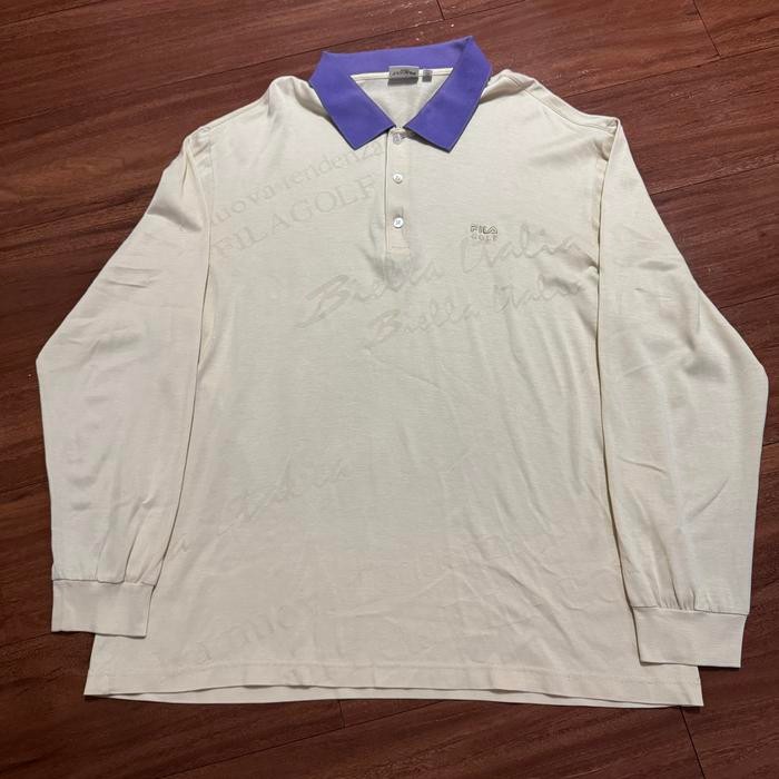 Kaos Rugby Polo Shirt Jersey Fila Golf Bordir Emboss - Size XL