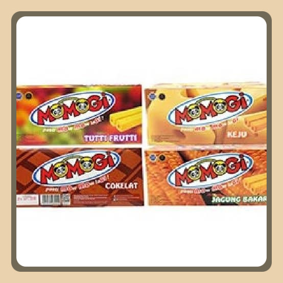 

Snack Momogi Stick Box Isi 20 Pcs Rasa Coklat, Keju, Jagung Bakar